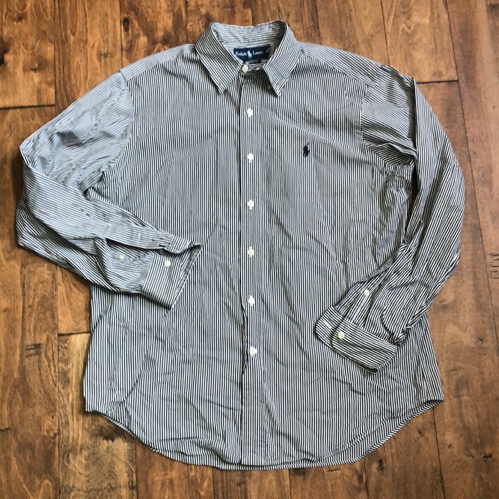 Striped button down